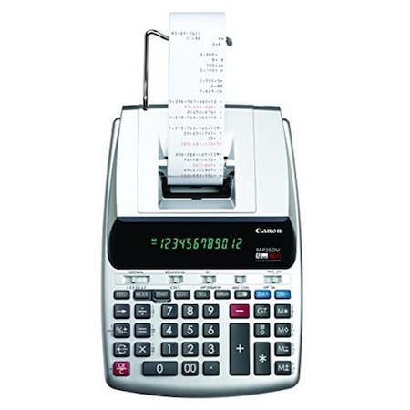 Canon Canon CNMMP25DV3 Desktop Printing Calculator 12 Digit with Currency Conversion; Clock & Calendar CNMMP25DV3